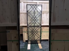 Canadas Best Verkochte 22*64 Smeedijzeren Deurinzetstukken glas van 12*12 Stalen Staaf voor Glasvezel Deuren