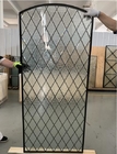 25.4MM Acid etched Beveled Decorative Leaded Glass Contemporary For Exterior Doors