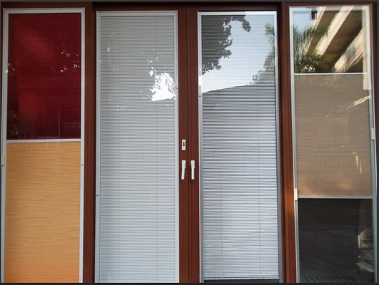Deur met Gebouwd in Mini Blinds Between Glass 5 19A 5MM Correcte Insulatioin 2.1M