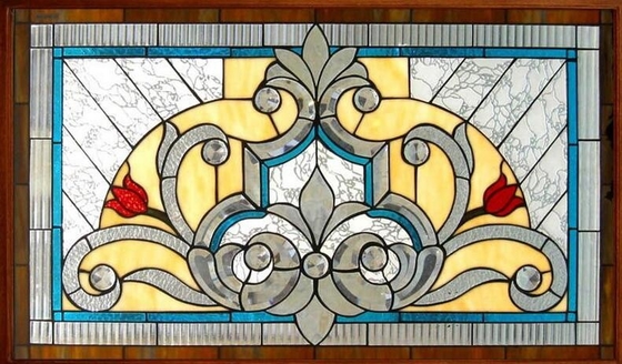 Afgeschuinde IGCC het Herstellen van Leaded Licht Glas Diamond Windows 17.5mm 2 Duim