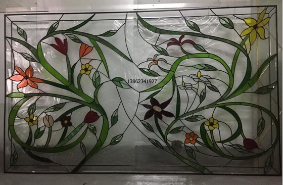 300mm 200mm Victoriaans Leaded Bevlekt Leaded Glaspatina Caming
