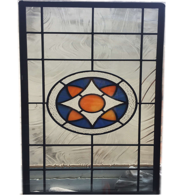 650MM 35CM Bevlekt Diamond Leaded Glass Cabinet Windows Satijnnikkel